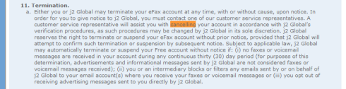 Customer Agreement   eFax